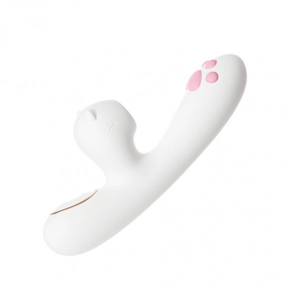 MizzZee - Cute Meow Heating Suction Vibrator Wand (Chargeable - White)